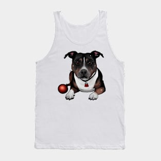 Cute Staffordshire Bull Terrier Drawing Tank Top